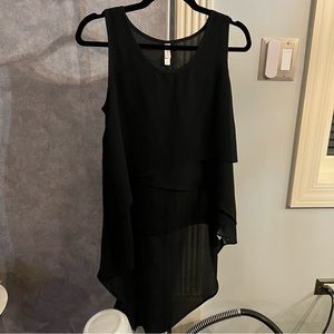 Xhilaration Target black multi layered sleeveless tank top M medium Juniors
